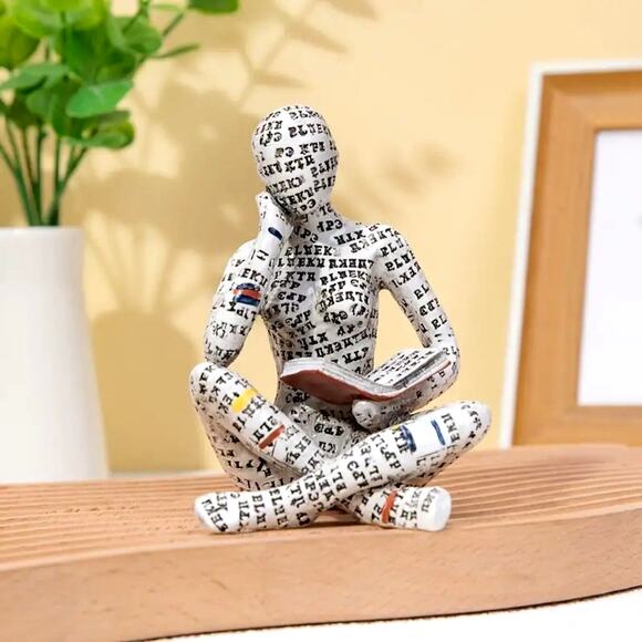Reading Woman Sitting Crossed Legged Figurine For Readers or Writers - Picture 1 of 7